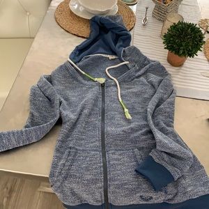 Roxy zip up hoodie with ties and pockets